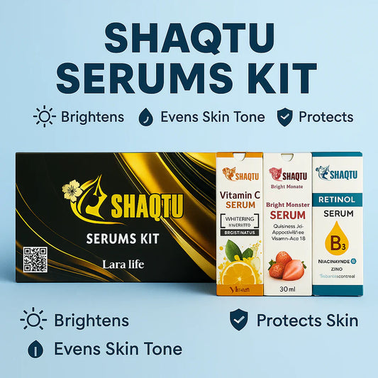 Shaqtu Serums Kit: The Ultimate 4-in-1 Solution for Brightening, Anti-Aging, and Hydration