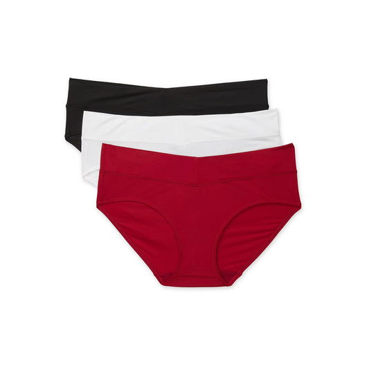 Joyspun Women's Microfiber and Lace Thong Panties, 3-Pack, Sizes XS-3XL